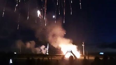 Explosion de feux d'artifice